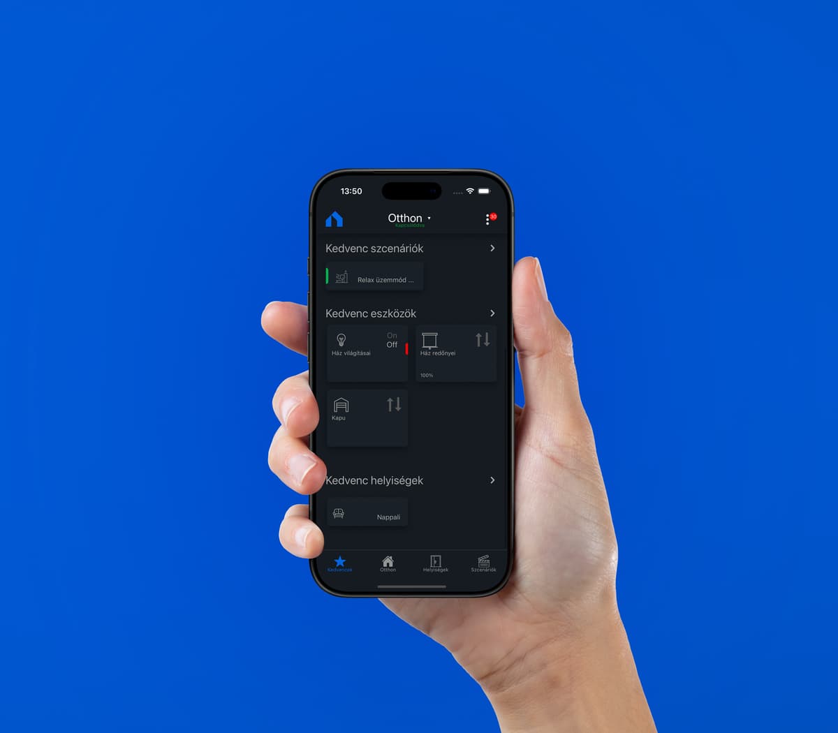 Nective applikáció a telefonon
